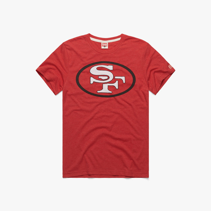 San Francisco 49ers Crest Crewneck from Homage. | Officially Licensed Vintage NFL Apparel from Homage Pro Shop.