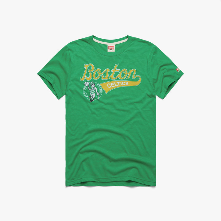 TMNT Michelangelo x Boston Celtics T-Shirt from Homage | Green | Retro Nickelodeon T-Shirt from Homage.