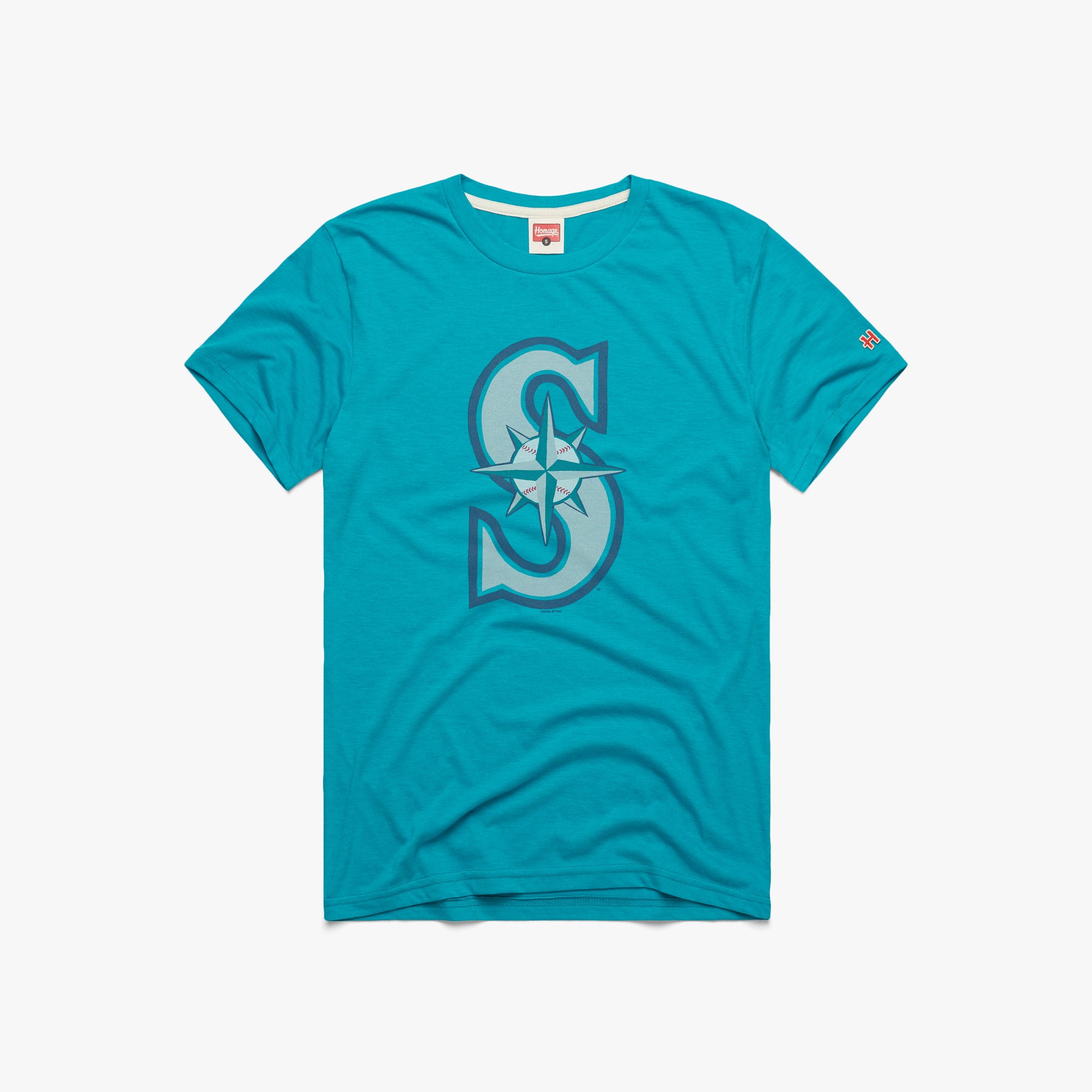 Seattle Mariners T-Shirt from Homage. | Navy | Vintage Apparel from Homage.