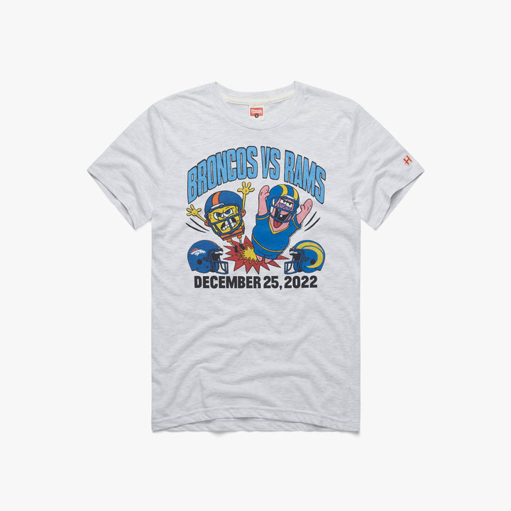 Spongebob x Denver Broncos T-Shirt from Homage. | Officially Licensed Vintage NFL Apparel from Homage Pro Shop.