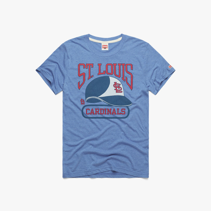 1984 Topps Baseball Ozzie Smith Cardinals T-Shirt from Homage. | Light Blue | Vintage Apparel from Homage.