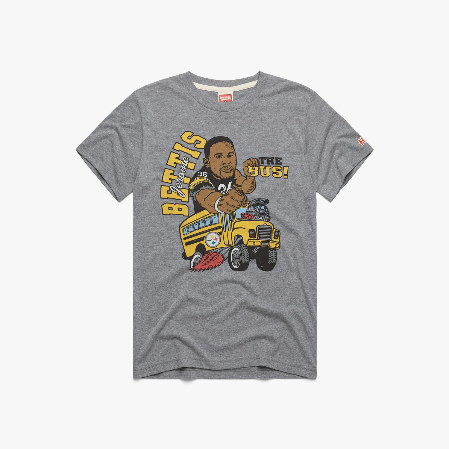 Vintage Pittsburgh Steelers Jerome Bettis Taking the Bus Home T-Shirt Sz M