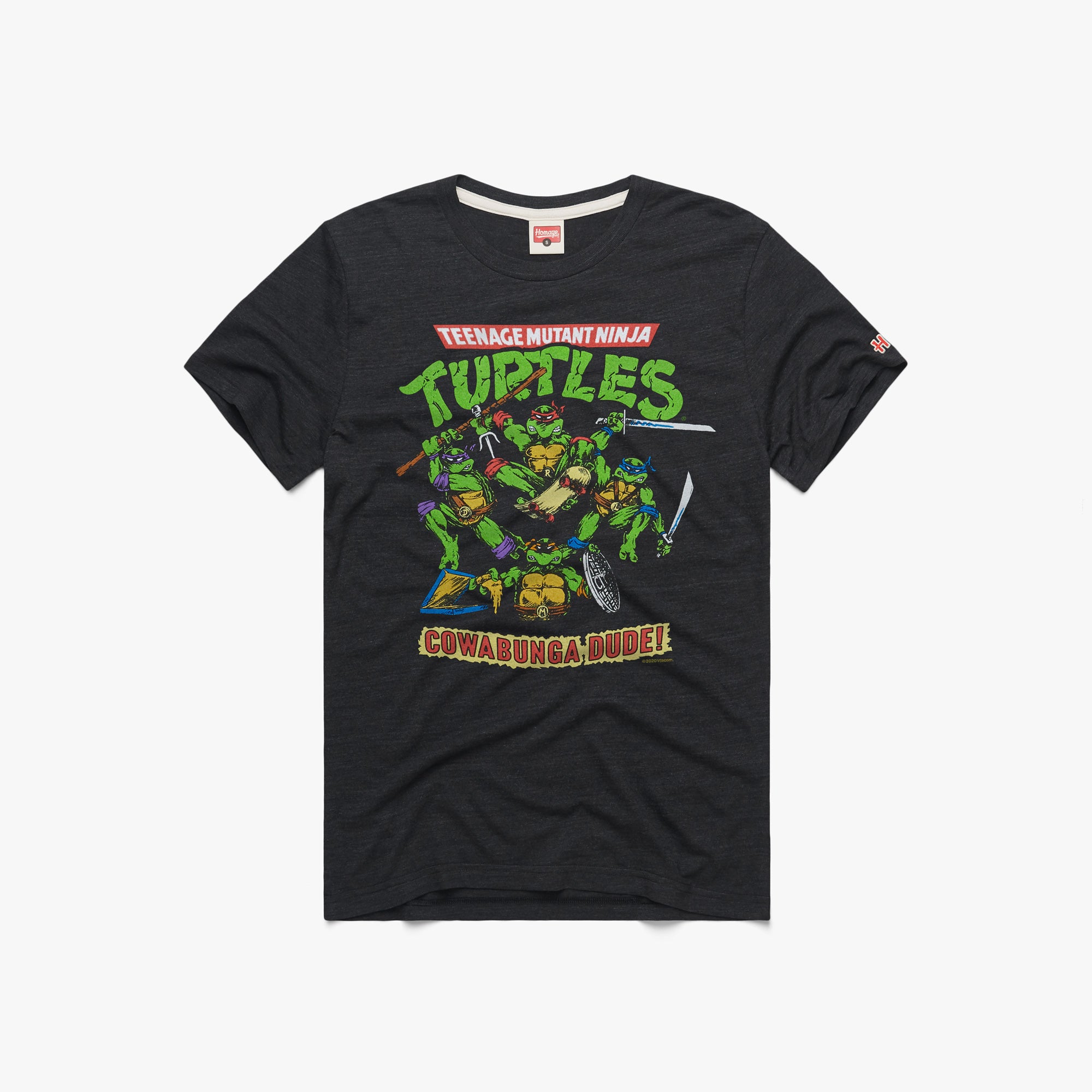 Teenage Mutant Ninja Turtles Black Hatched Design T-Shirt T-Shirt