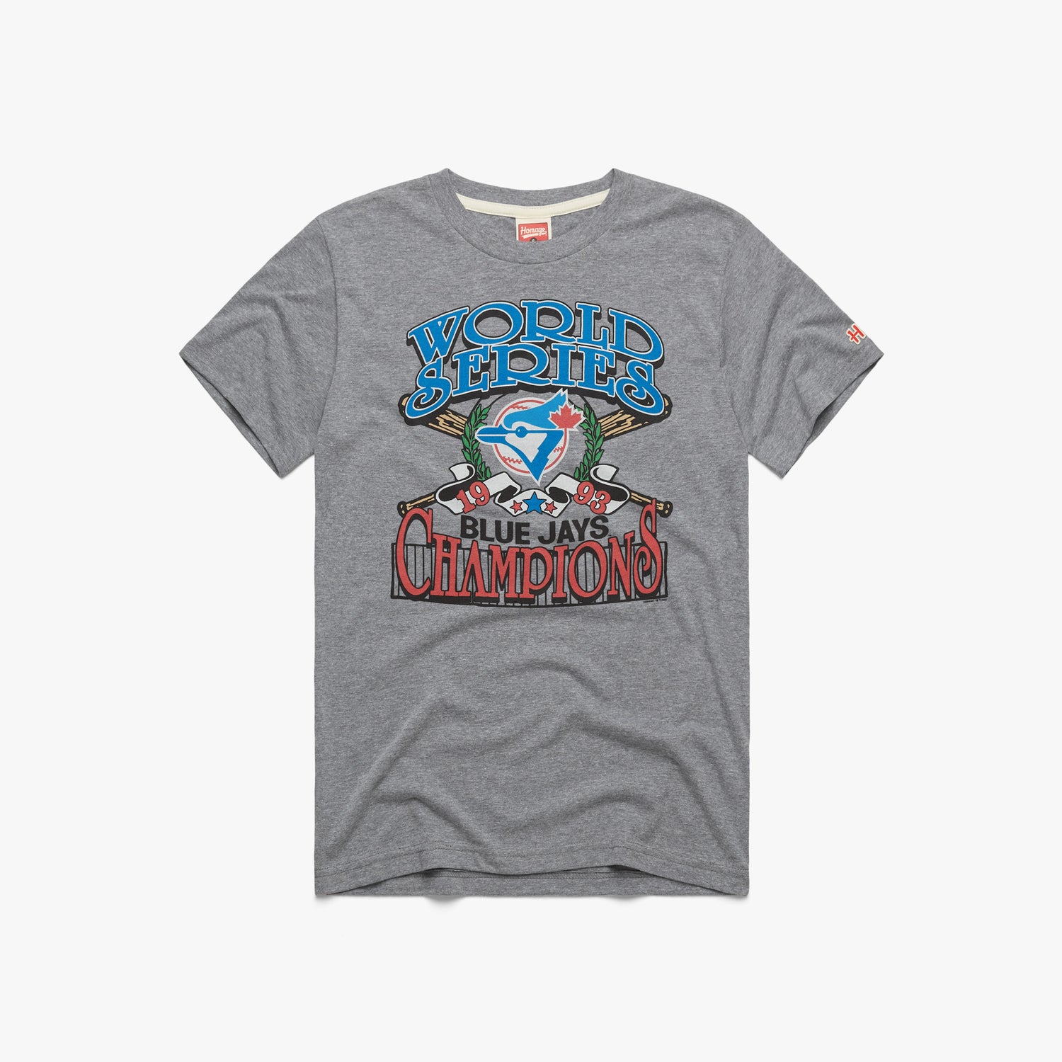 Toronto Blue Jays Plaid T-Shirt from Homage. | Ash | Vintage Apparel from Homage.