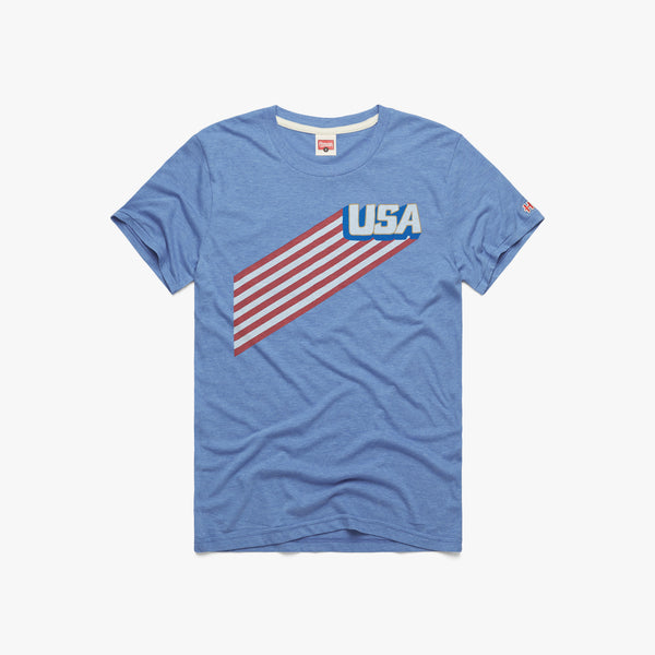 USA Broad Stripes | Retro United States Of America Winter Games T-Shirt ...