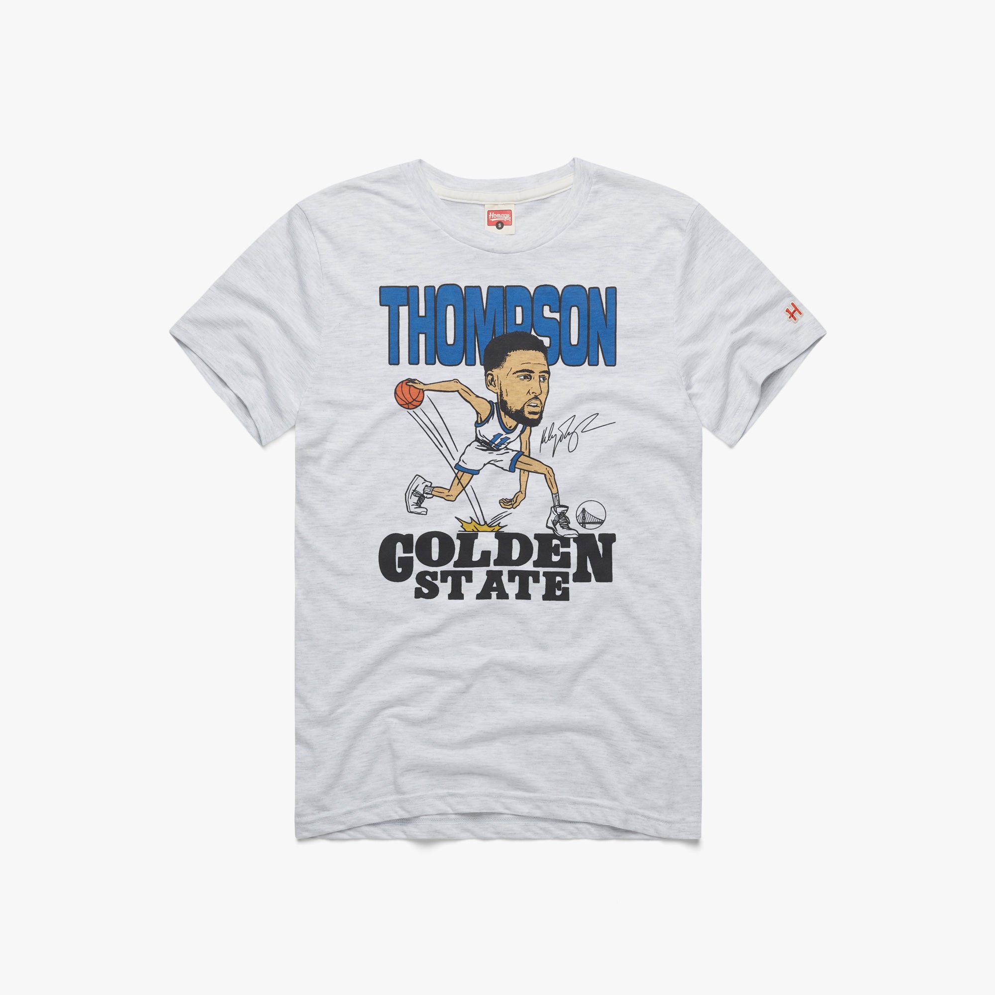 Warriors Stephen Curry Signature Jersey T-Shirt from Homage. | Gold | Vintage Apparel from Homage.