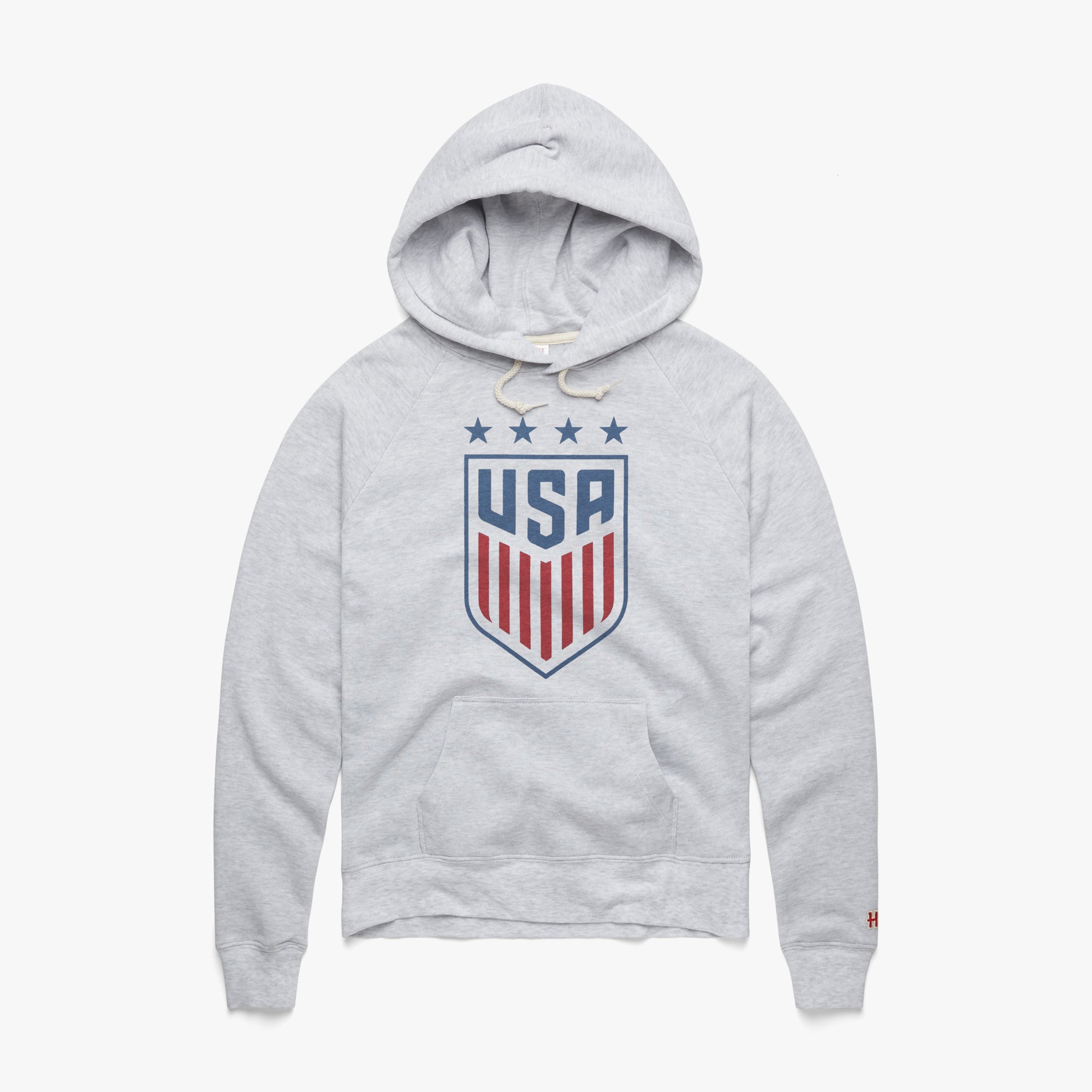 USA Crest Hoodie from Homage. | Charcoal | Vintage Apparel from Homage.