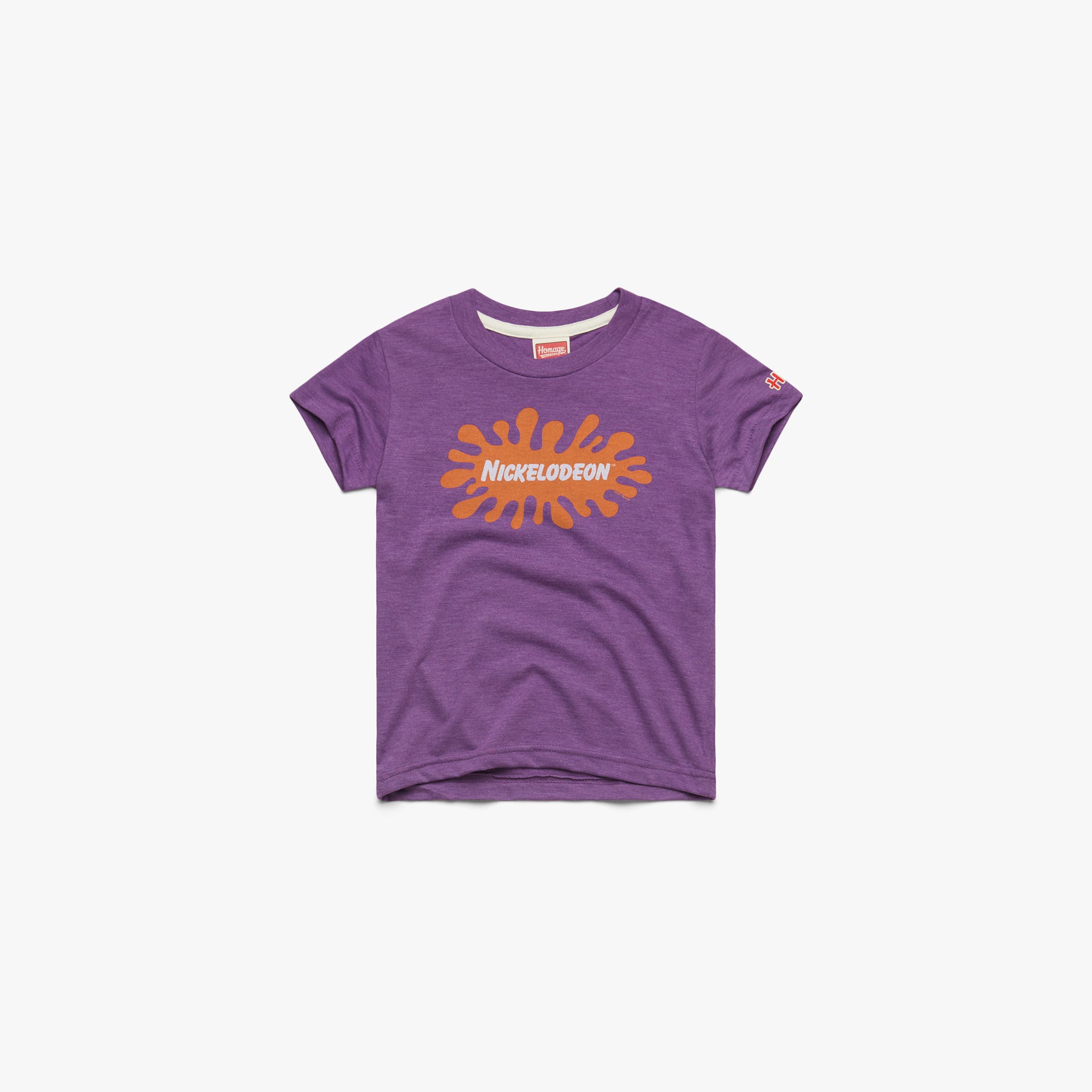 Nickelodeon Splat T-Shirt from Homage | Purple | Retro Nickelodeon T-Shirt from Homage.